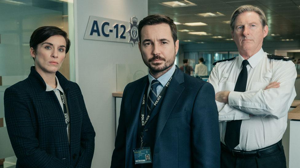 Vicky McClure, Martin Compston and Adrian Dunbar in Line of Duty