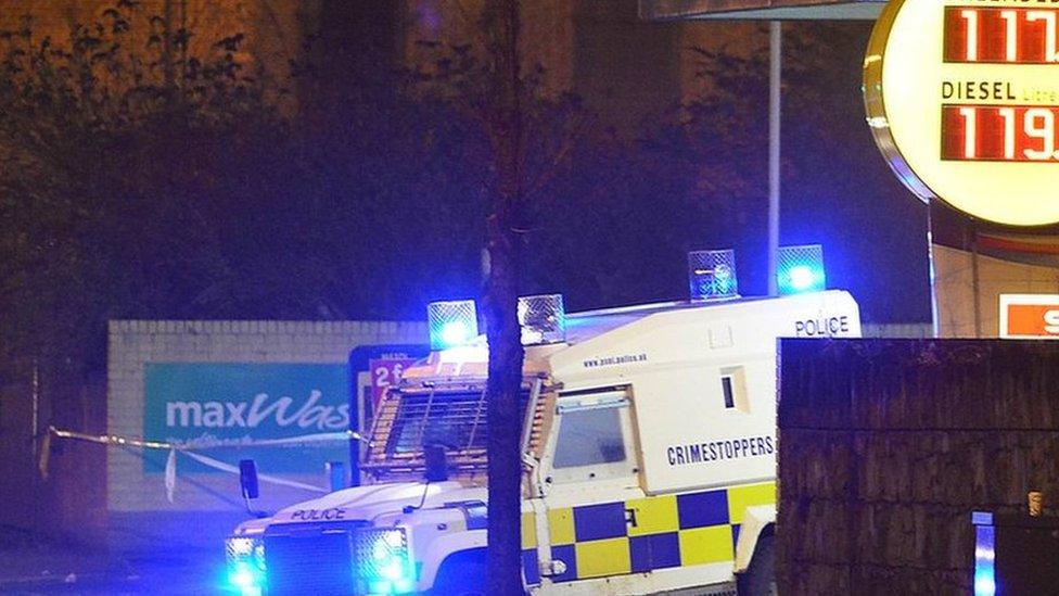 The Crumlin Road is closed as police investigate the shooting