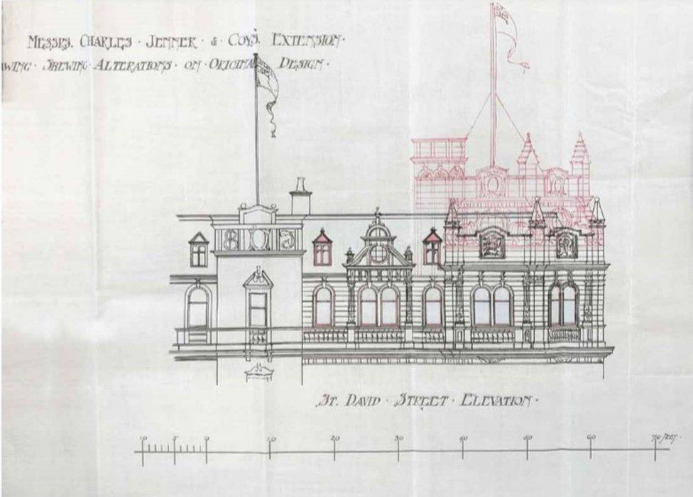 Rooftop addition - the original design for South Andrew Square corner