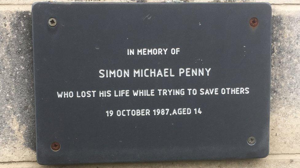 Memorial to Simon Penny at Llandovery College