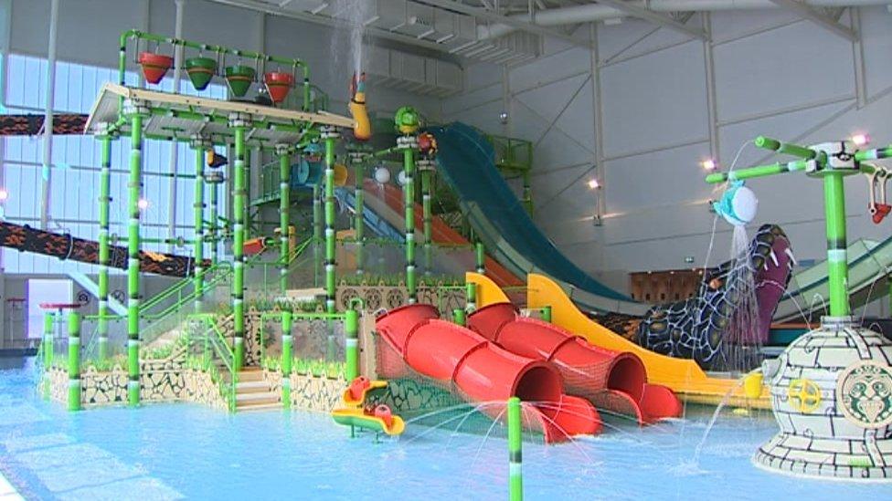 Water slides at the new SC2