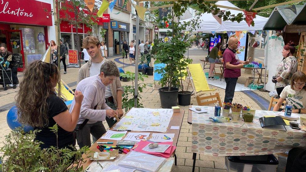 The pop up forest exhibition