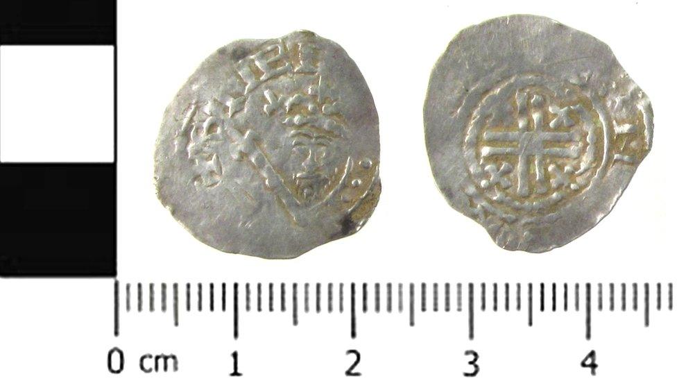 A silver penny from King Stephen's reign