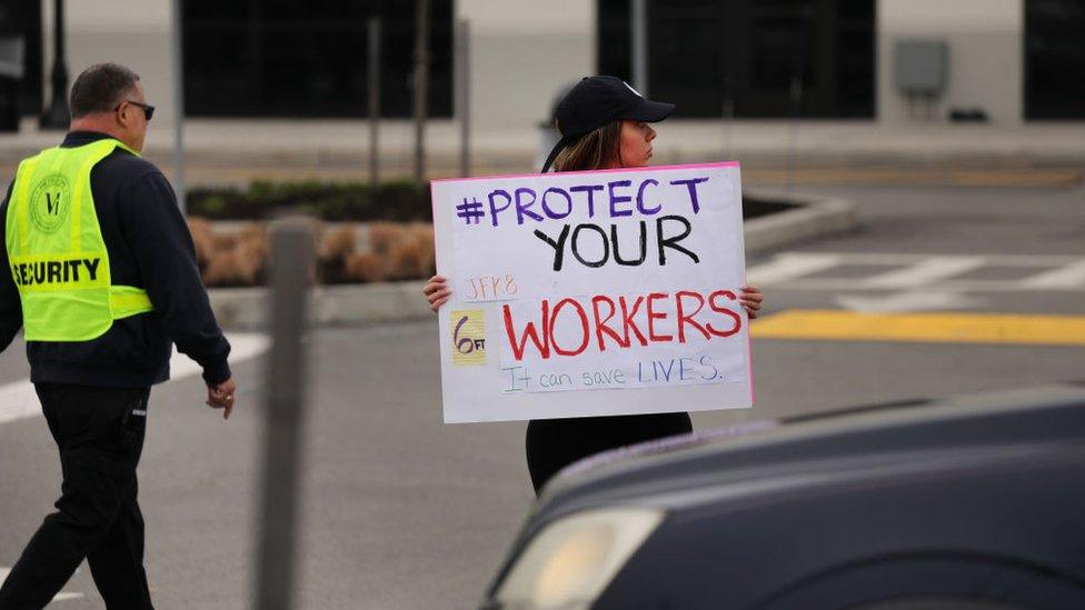 Amazon workers protest at Staten Island