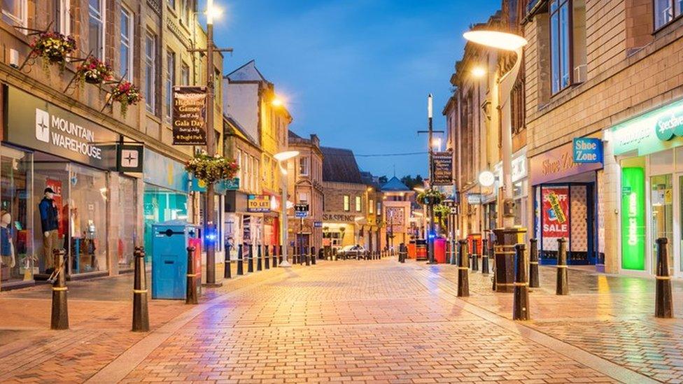 High street in Inverness