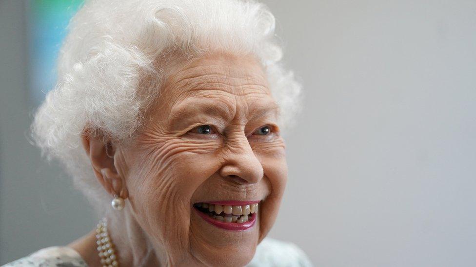 Queen Elizabeth during a visit to officially open the new building at Thames Hospice, Maidenhead, Britain, July 15, 2022