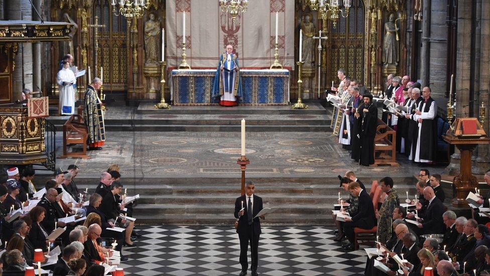 Sadiq Khan in Westminster Abbey