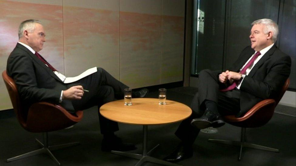 Huw Edwards and Carwyn Jones