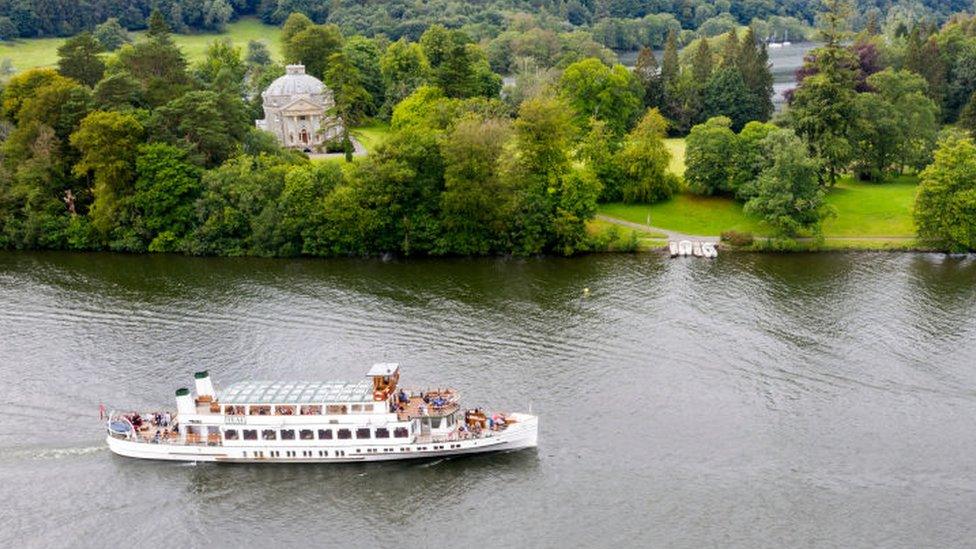 A steamer on Windermere