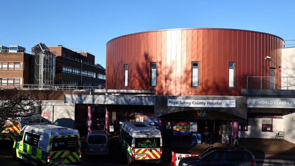 The Royal Surrey County Hospital in Guildford