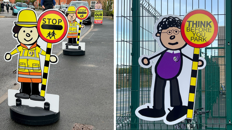 Parking buddies outside Rushden Primary Academy