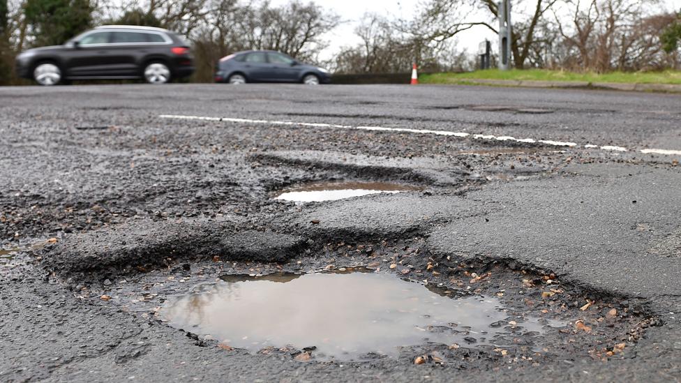 File photo of a pothole