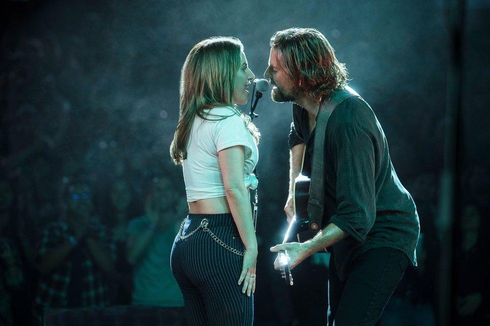 Lady Gaga and Bradley Cooper in A Star Is Born