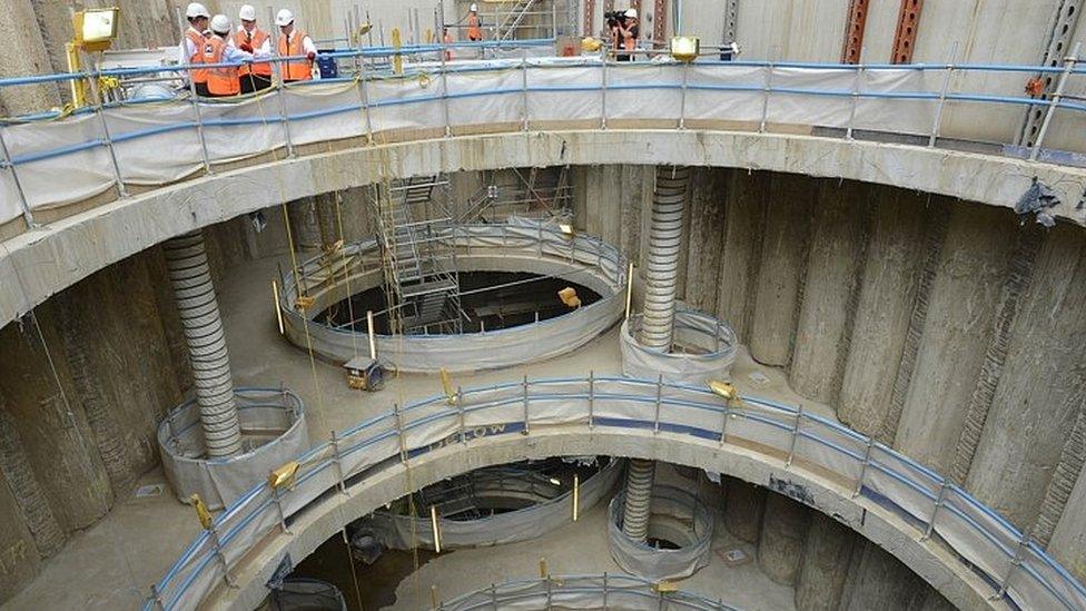 Crossrail construction site in London