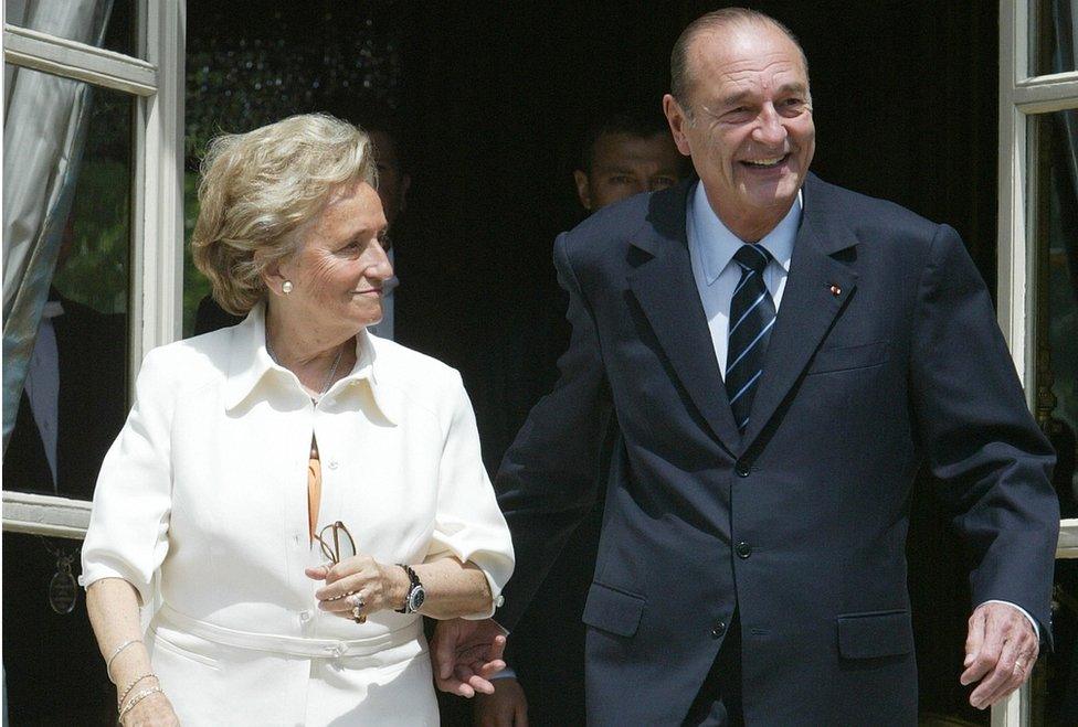 Bernadette Chirac with her husband in 2004