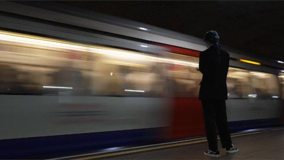 Woman on platform