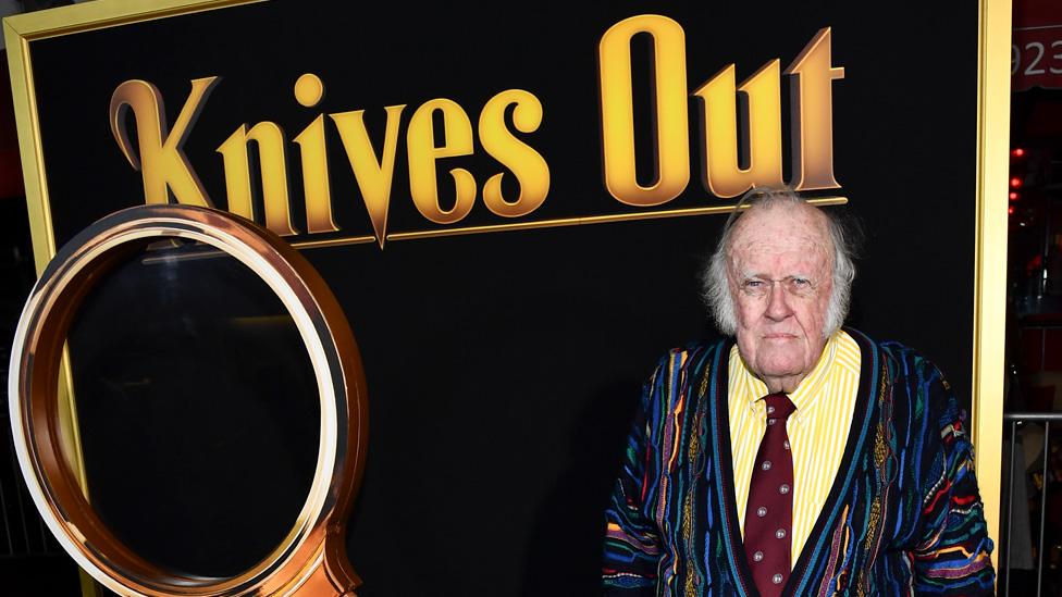 M Emmet Walsh at the Knives Out premiere, 2019