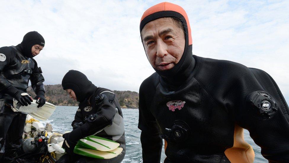 Yasuo Takamatsu training for his diving licence in March 2014 (Photo: Getty Images)