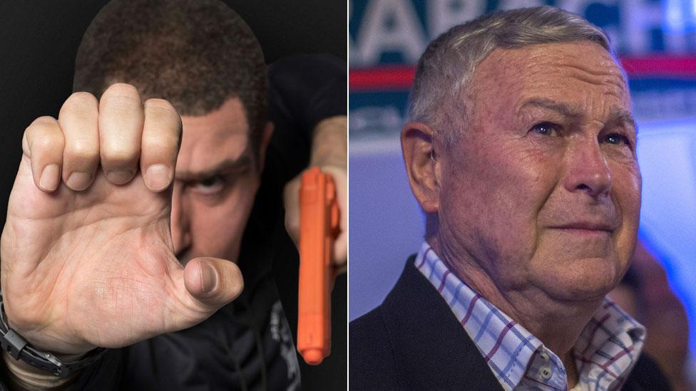 Sacha Baron Cohen and Dana Rohrabacher