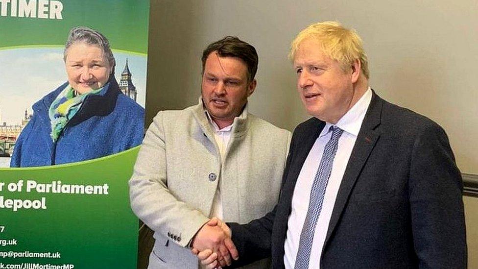 Gordon Cranney and Boris Johnson