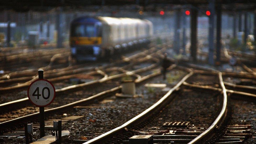 Train tracks in hot weather