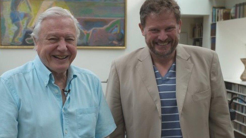 Sir David Attenborough with Michael