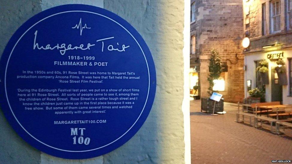 Plaque in Rose Street, Edinburgh