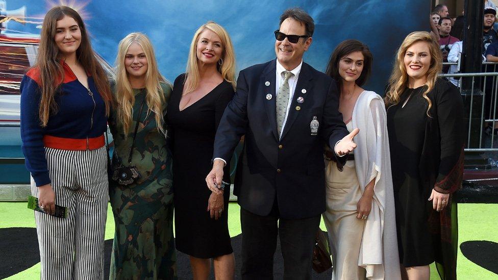 Dan Aykroyd and his family at a film premier