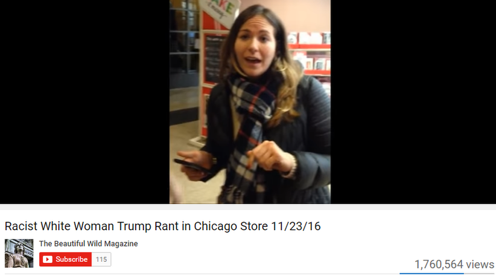 Jessie Grady's video showed a woman shouting at store employees and, at one point, her