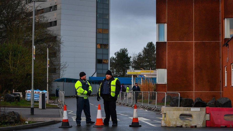 Quarantine block at Arrowe Park Hospital