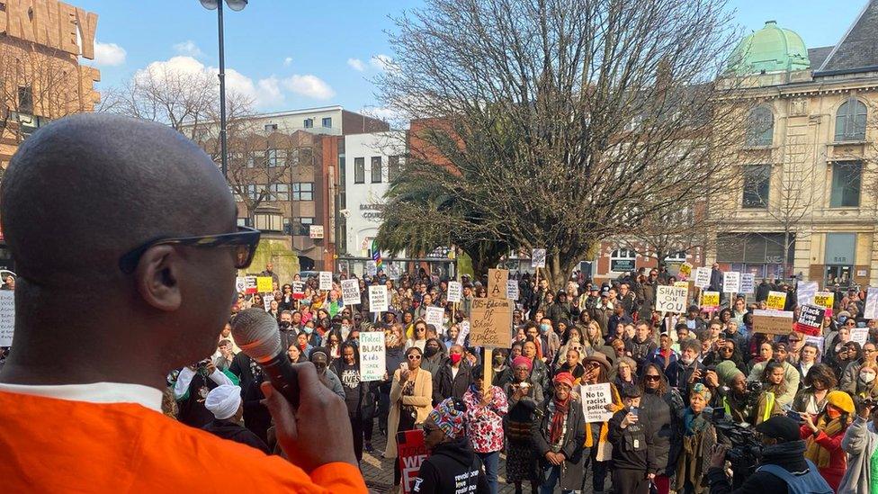 Protest outside Hackney Town Hall