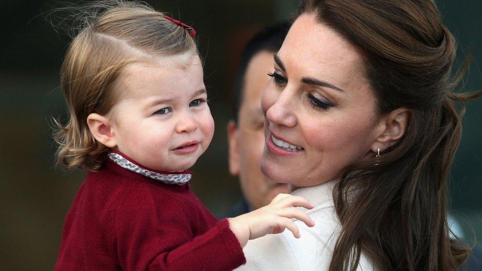 Princess Charlotte with the Duchess of Cambridge