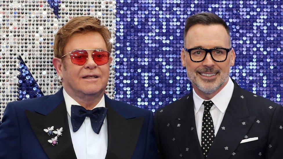 Sir Elton John and his husband, David Furnish