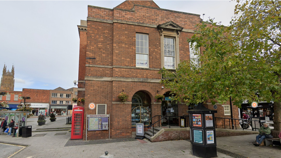 Markethouse building in the centre of Taunton from Google Streetview