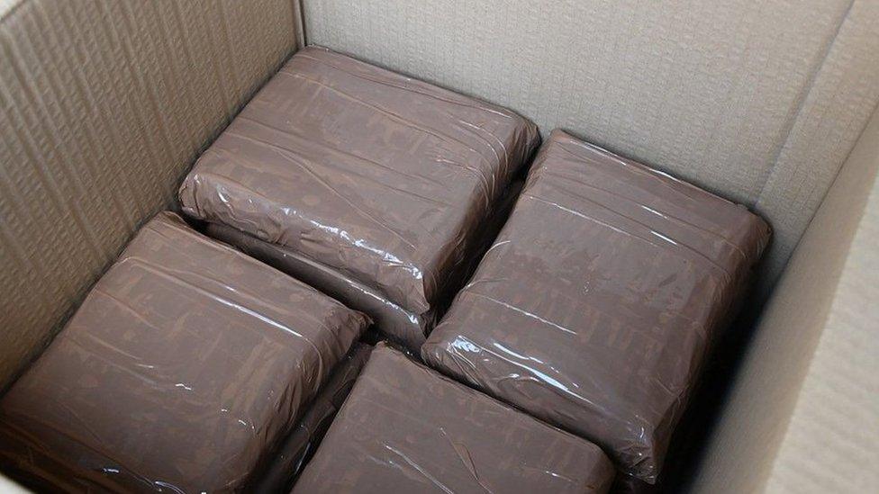 Suspected cocaine packages