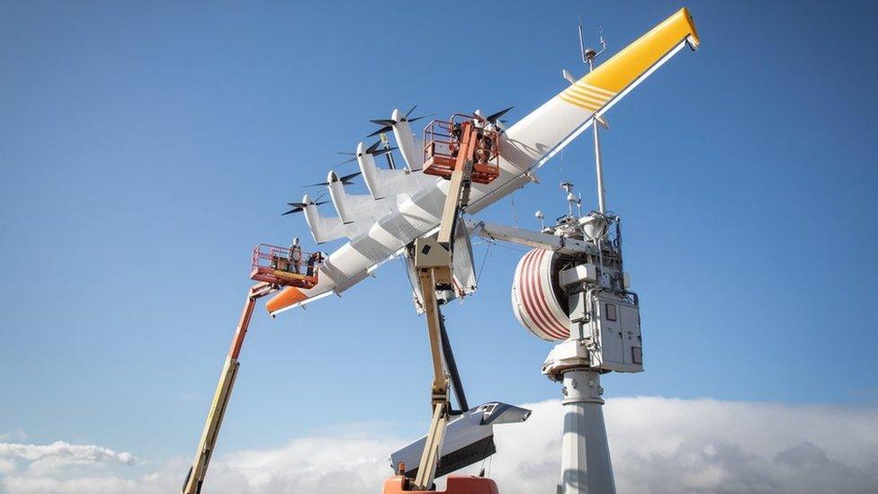 Makani readies its kite before a test flight in Hawaii