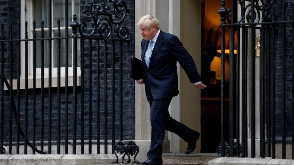 Boris Johnson outside Downing Street