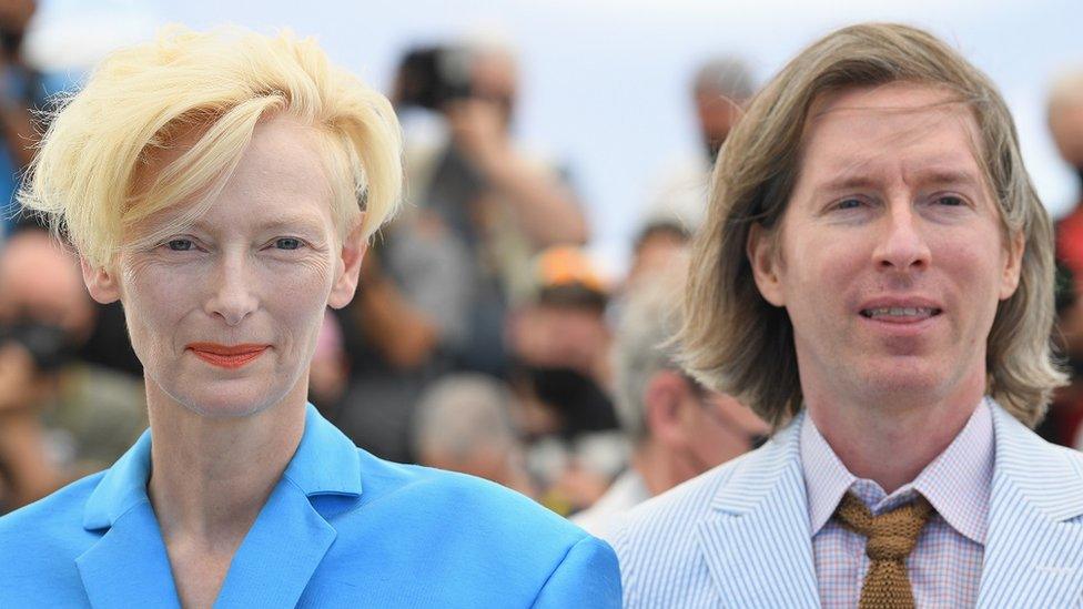 Tilda Swinton and Wes Anderson