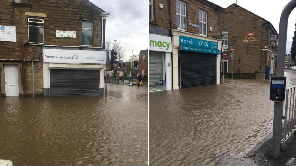 Sowerby Street and Burnley Street in Padiham