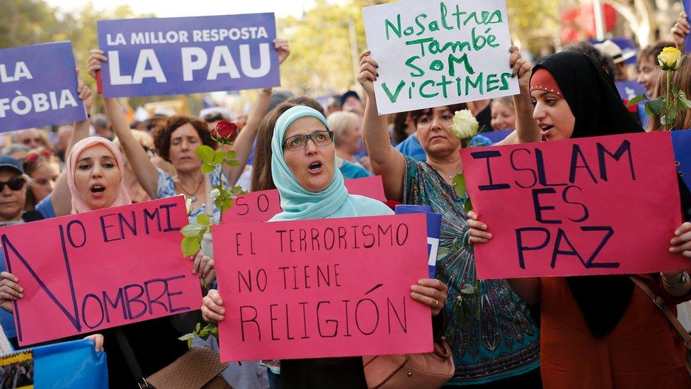 Anti-terror march in Barcelona, 26 Aug 17