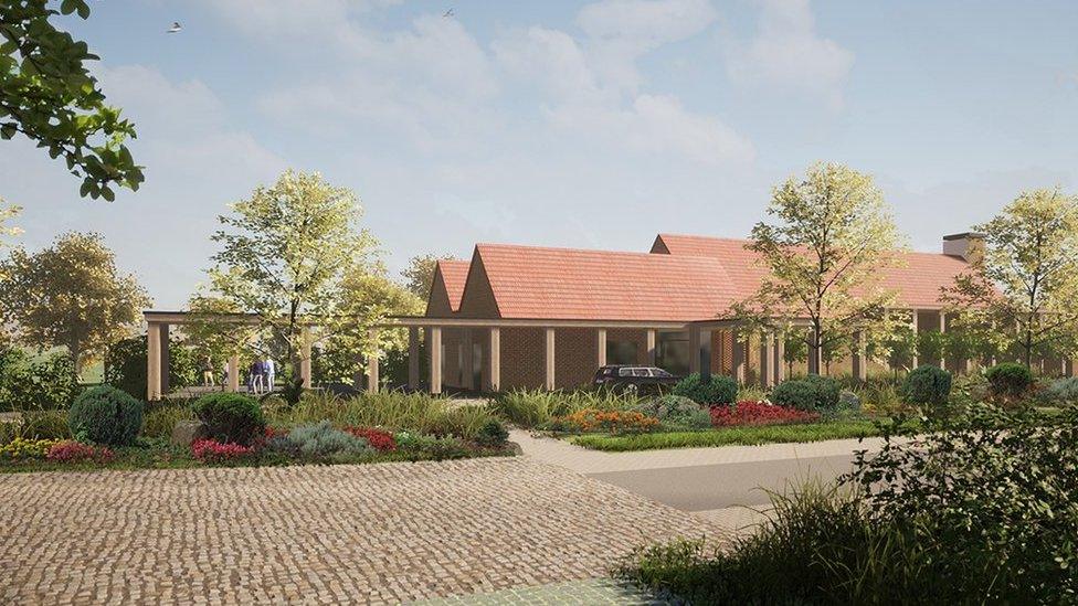 Artist impression of what the Maldon crematorium will look like.