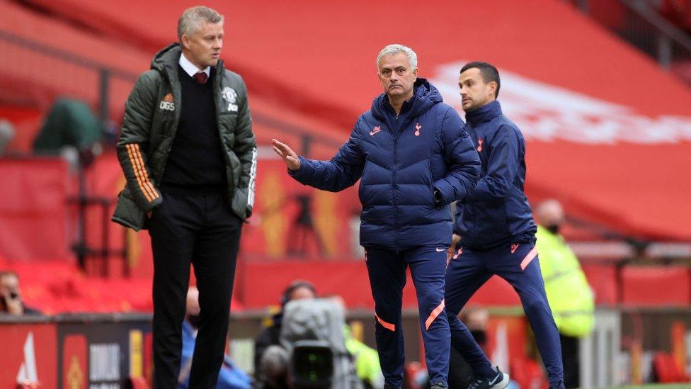 Ole Gunnar Solskjaer and Jose Mourinho