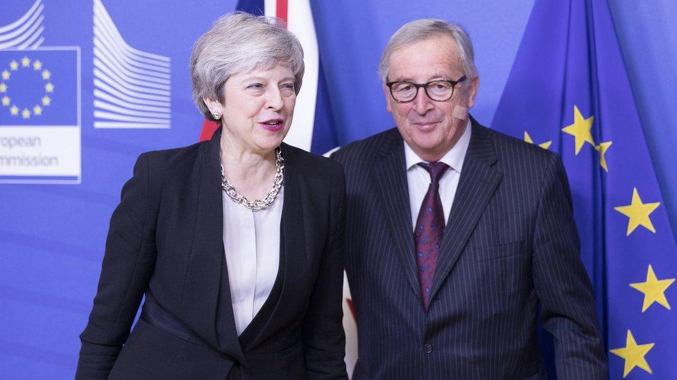 Theresa May and Jean-Claude Juncker