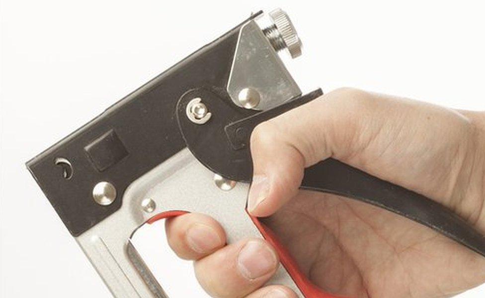 Stock image of a staple gun