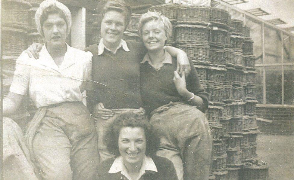 Photograph of women from museum exhibition