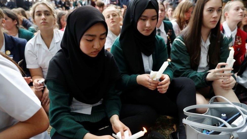 Vigil at Al Noor mosque, Christchurch