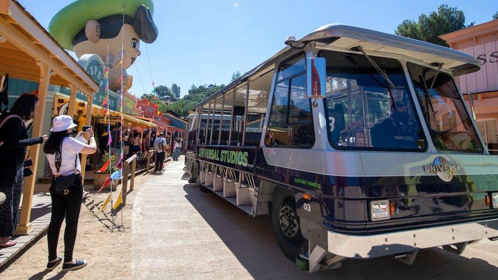 A tram at Universal Studios Hollywood (file picture from 2022)