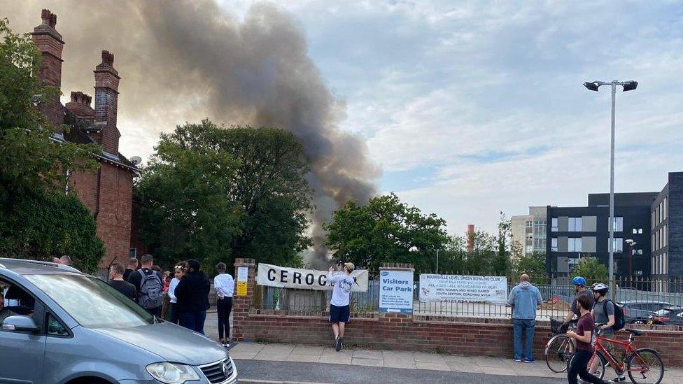 Fire at the Cadbury Club in Bournville, Birmingham