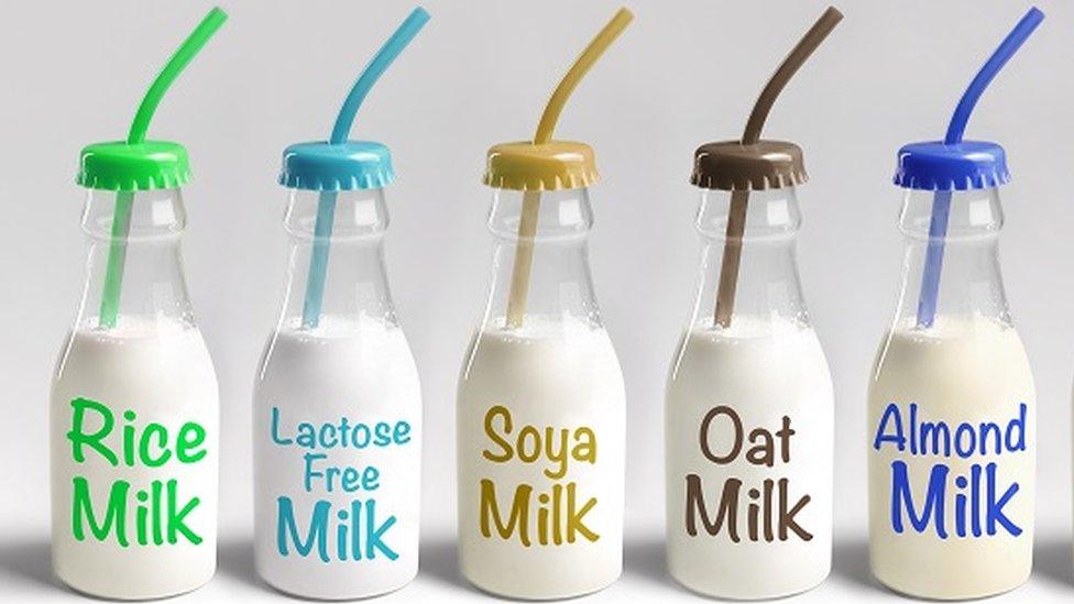 Different types of milk.