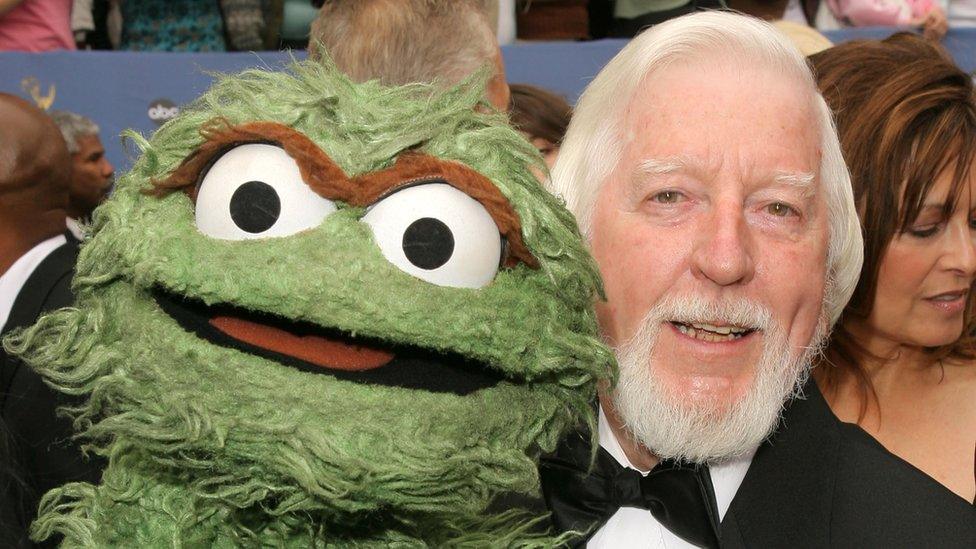 Oscar the Grouch and Caroll Spinney